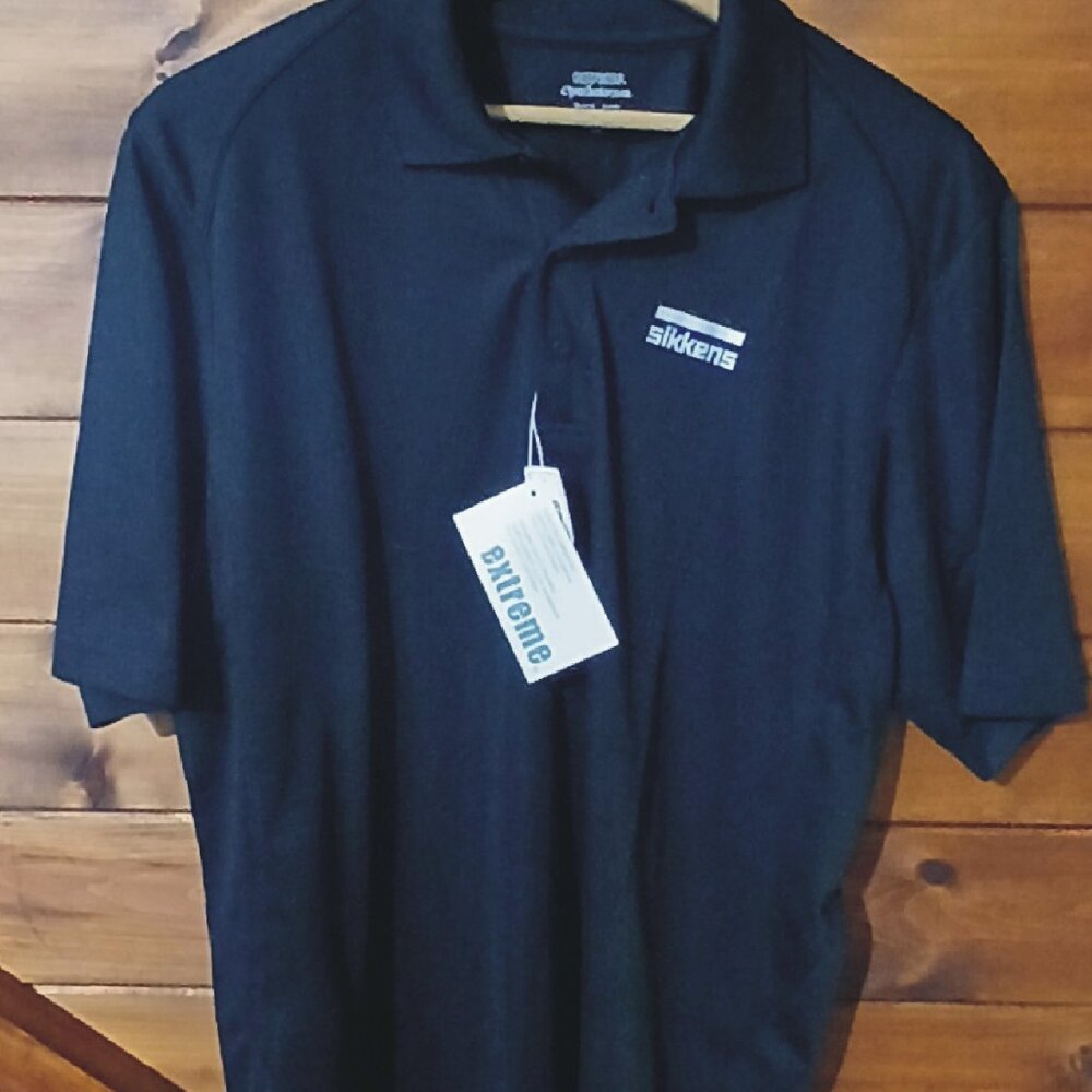 Comfortable Men's Extreme Eperformance Sikkens NEW Black Large Vented Sides Polo